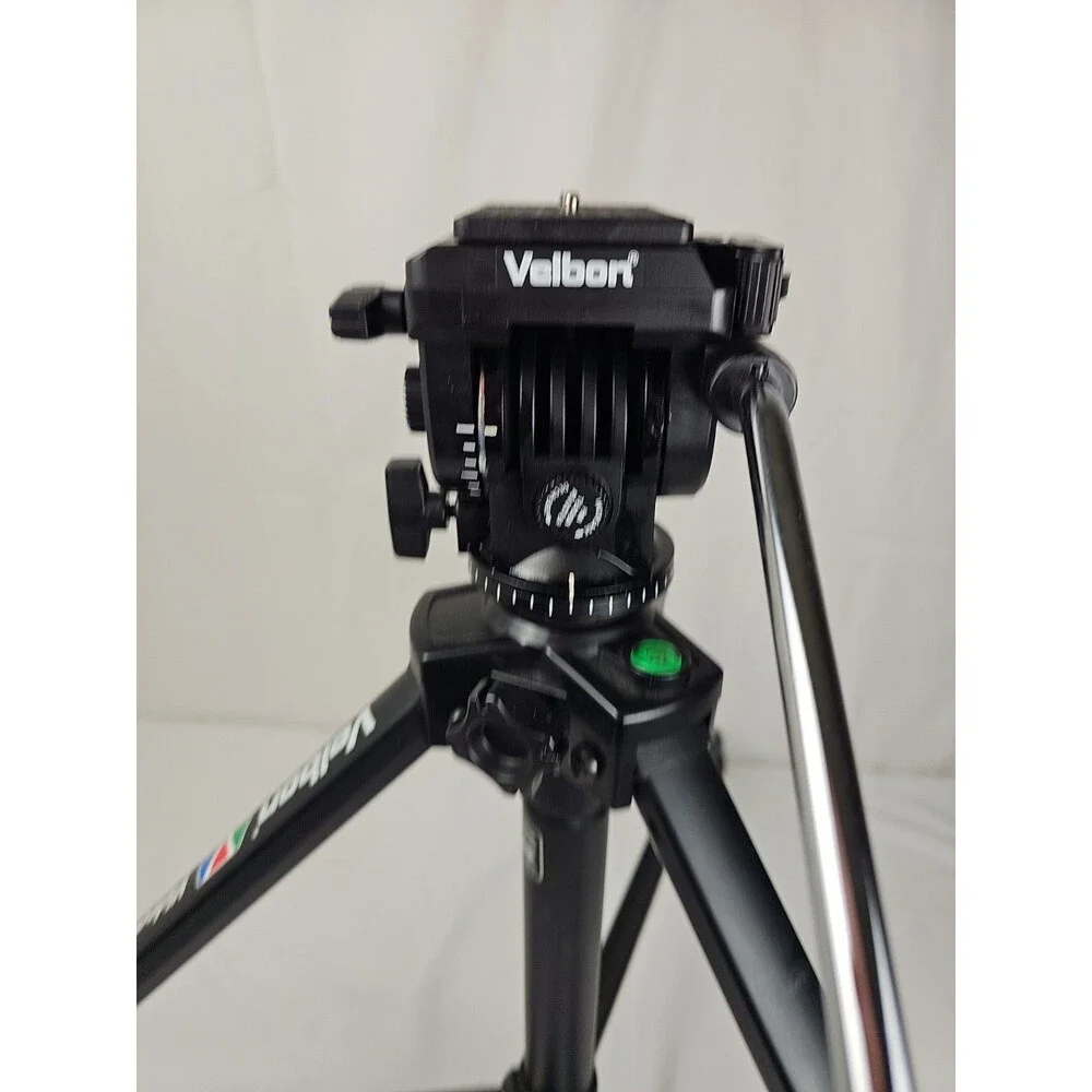 Velbon Camera Tripod PH-368 Pan Head w/ Quick Release Plate & Carry Case